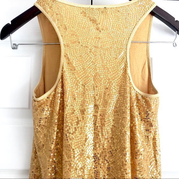 Bebe Gold Sequined Dress - Picture 7 of 8